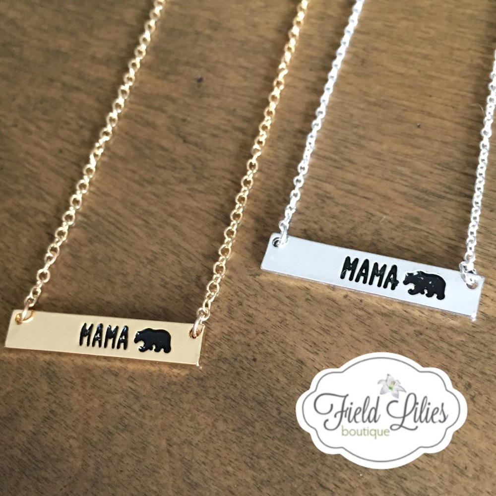 🟡Clearance🟡Mama Bear Bar Necklace